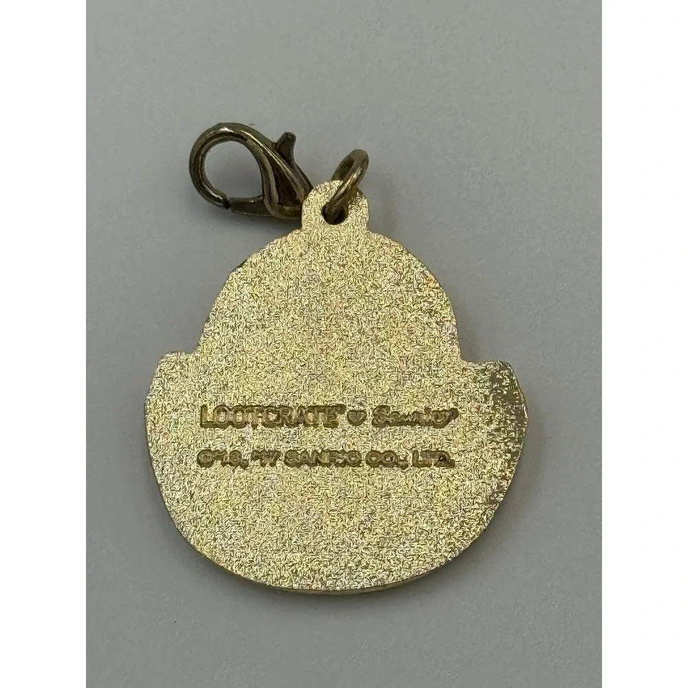Sanrio Gudetama Lazy Egg Enamel Charm Loot Crate Exclusive Gold Tone Zipper Pull